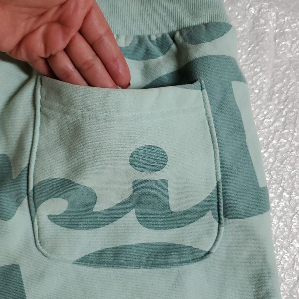 Champion Reverse Weave Script Green Sweat Shorts - Picture 7 of 10